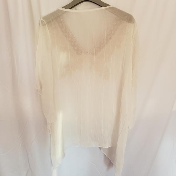 2/$25 Vintage Sequined Blouse/Coverup Top - Picture 3 of 7